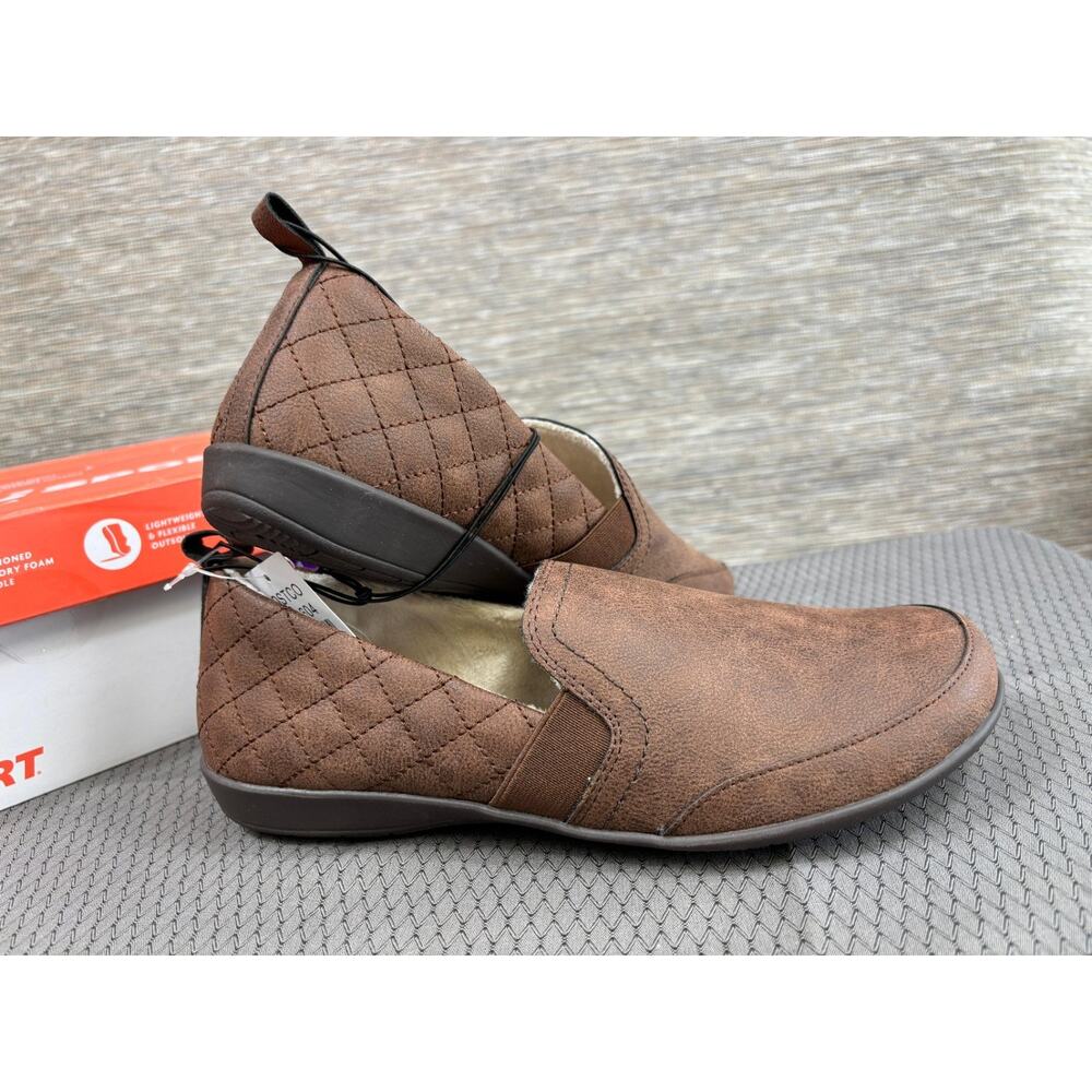 J Sport Lisa Casual Slip On Memory Foam Shoes Womens Size 8 Brown S5LSA34 NEW